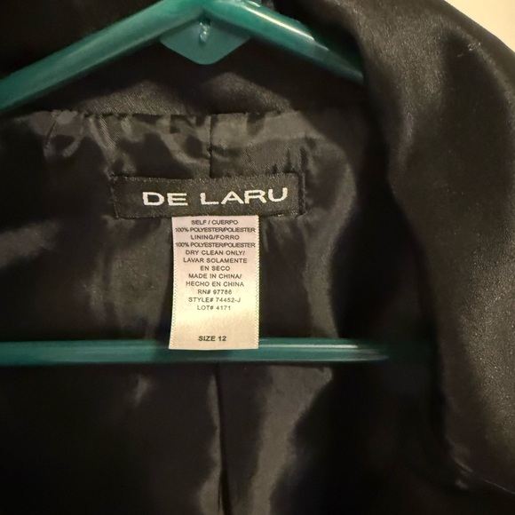 Black Tuxedo Blazer Elegant Size 12 - Picture 4 of 4